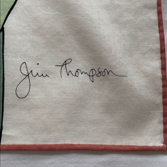 Jim Thomson fine cotton iris design scarf - Picture 2 of 4